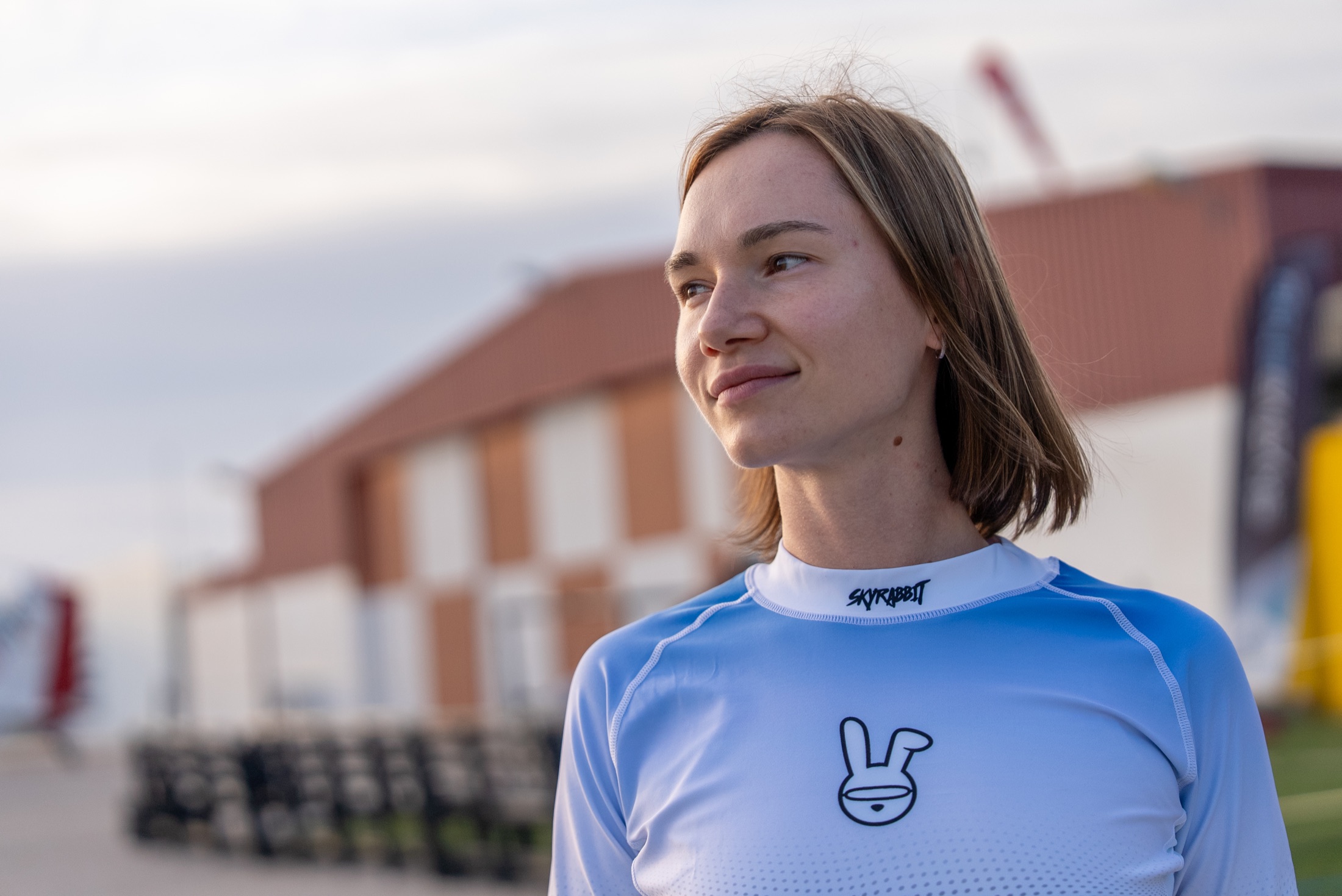 Skyrabbit jersey portrait on the drop zone at dusk